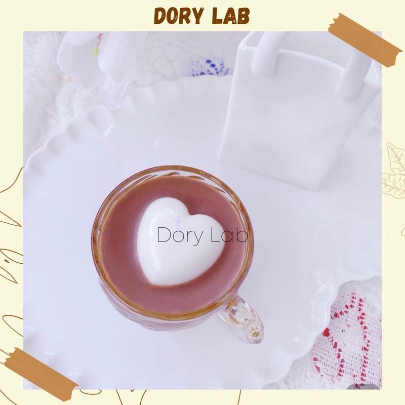 Nến Thơm Tách Cà Phê Sữa Mix Trái Tim, Quà Tặng Valentine - Dory Lab