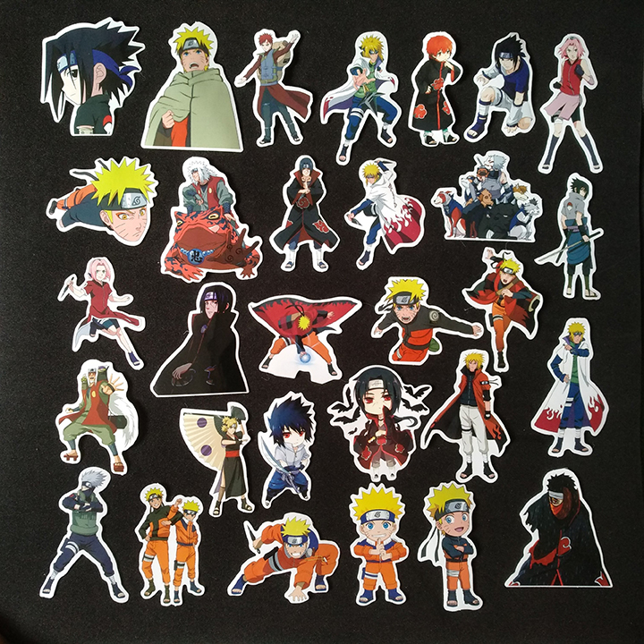 Bộ Sticker dán cao cấp chủ đề NARUTO - Dùng dán Xe, dán mũ bảo hiểm, dán Laptop