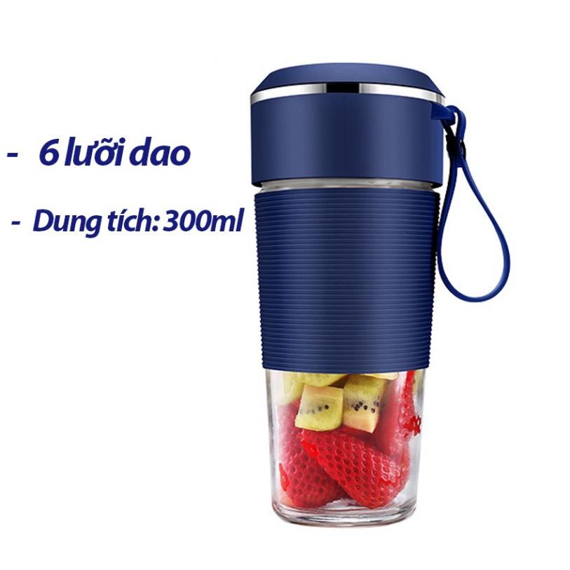 Máy Xay Sinh Tố Cầm Tay Mini. Máy Xay Trái Cây Đa Năng 6 lưỡi JUICER. BH 6T