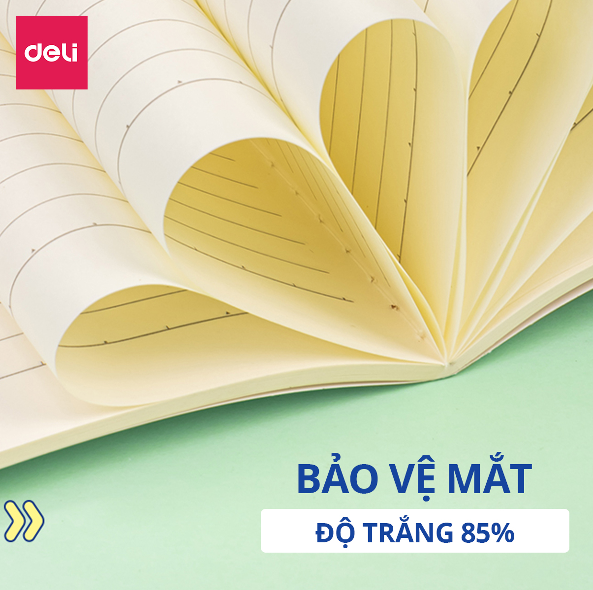 Sổ tay ghi chép khâu gáy A5 B5 kẻ ngang 80 120 trang phiên bản Vương Nguyên mới Deli - Màu ngẫu nhiên - Phù hợp làm sổ planner kế hoạch, sổ nhật kí, tập vở ghi chép - FA560-N10