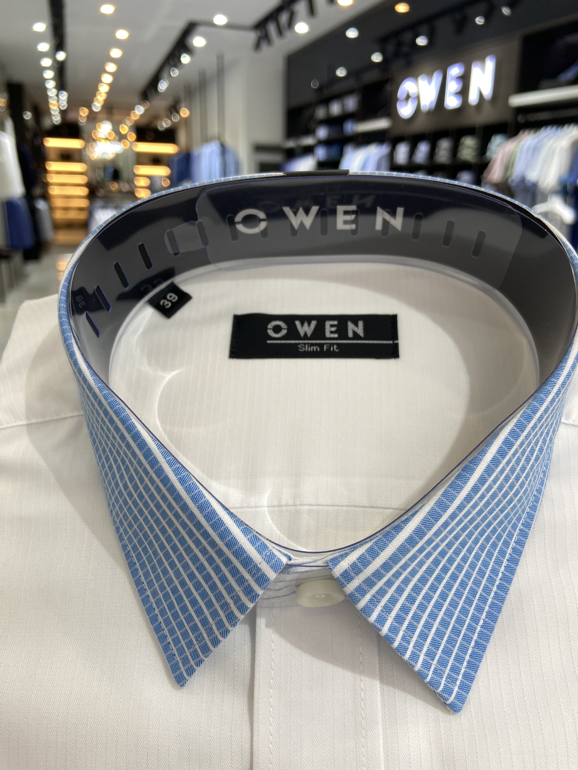 OWEN - Áo sơ mi nam dài tay dáng SLIMFIT sợi Tre - Mã AS23305D