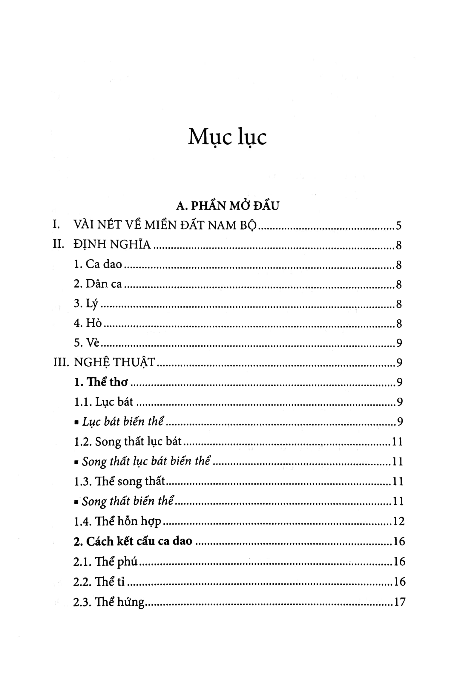 Ca Dao Dân Ca Lý - Hò - Vè Nam Bộ - THO