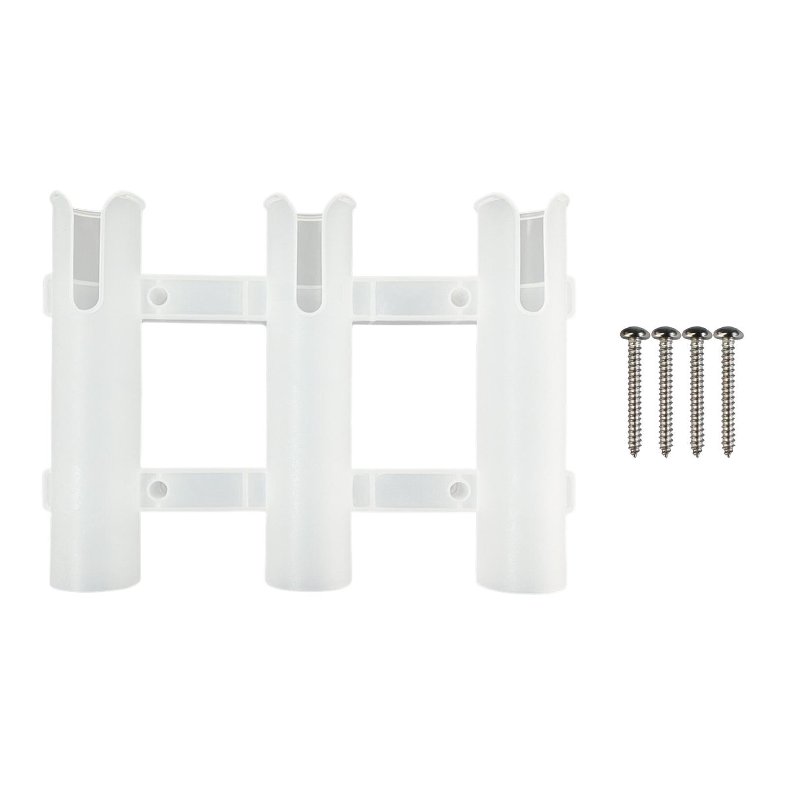 White Boat Fishing 3 Tube Rod Holder Bracket Pole Storage Storage for Truck