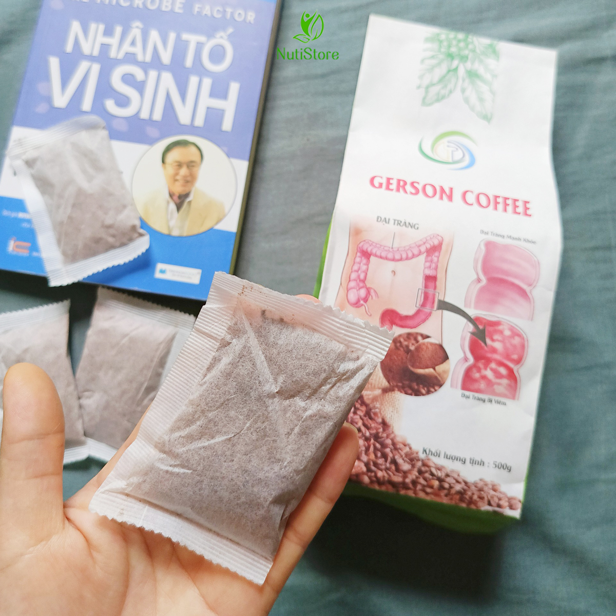 Cà phê xanh thải độc đại tràng, cà phê hữu cơ thải độc dạng túi lọc - Gerson Coffee