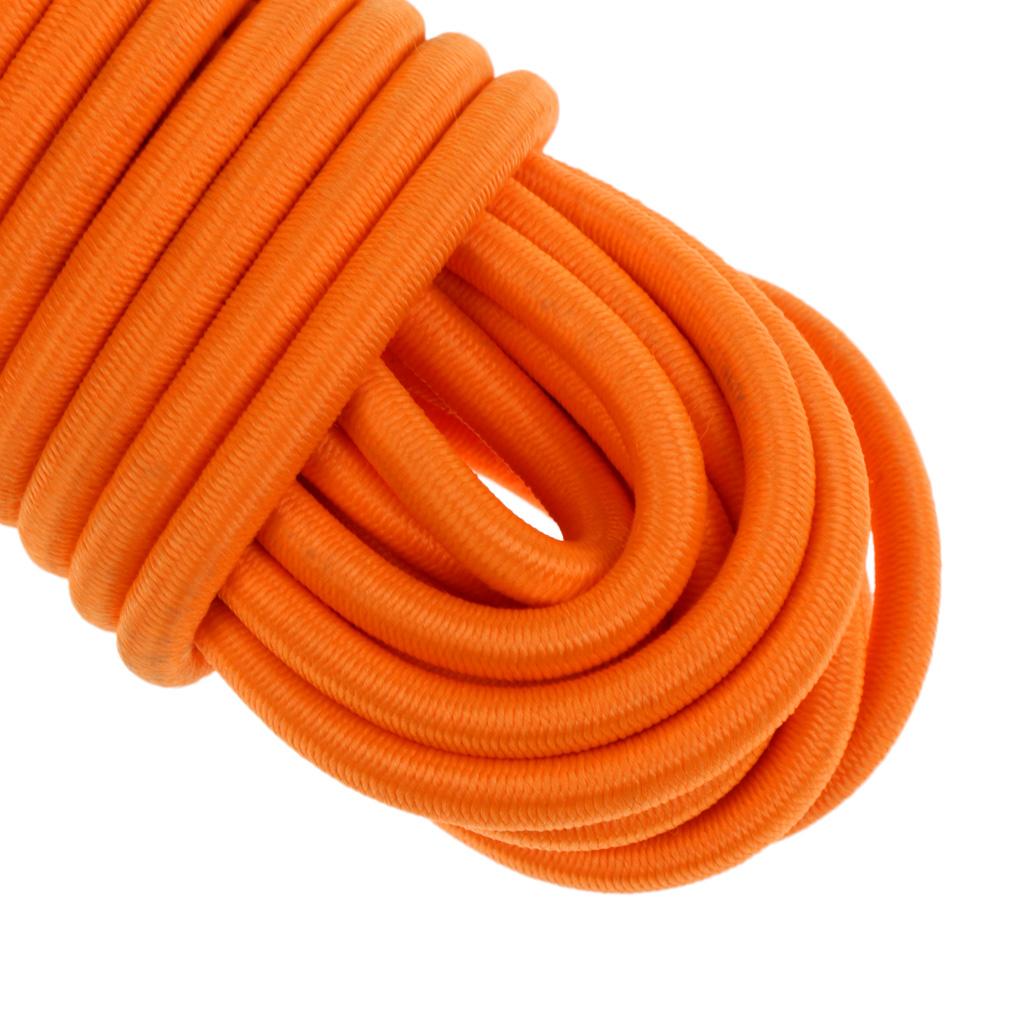 2pcs 5mm x 5 Meters ORANGE ELASTIC BUNGEE ROPE SHOCK CORD TIE DOWN