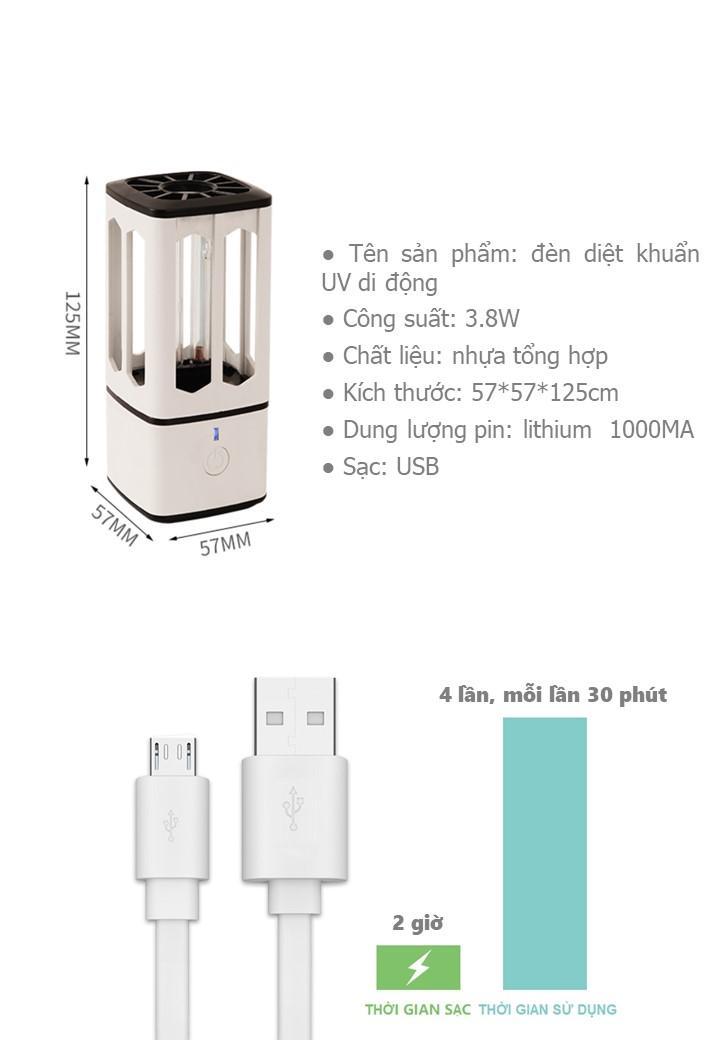 Đèn diệt vi khuẩn UV Mini cho gia đình