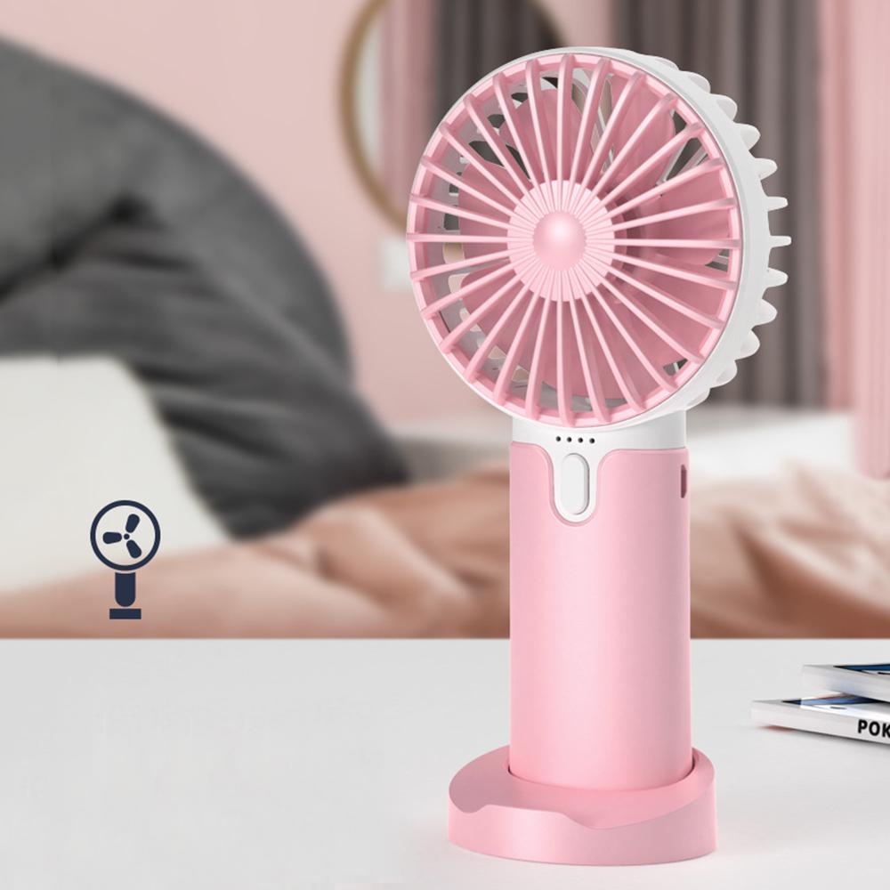 Quạt di động cầm taymini Chức năng chiếu sáng LED,3 chế độ điều chỉnh gió, tiết kiệm năng lượng