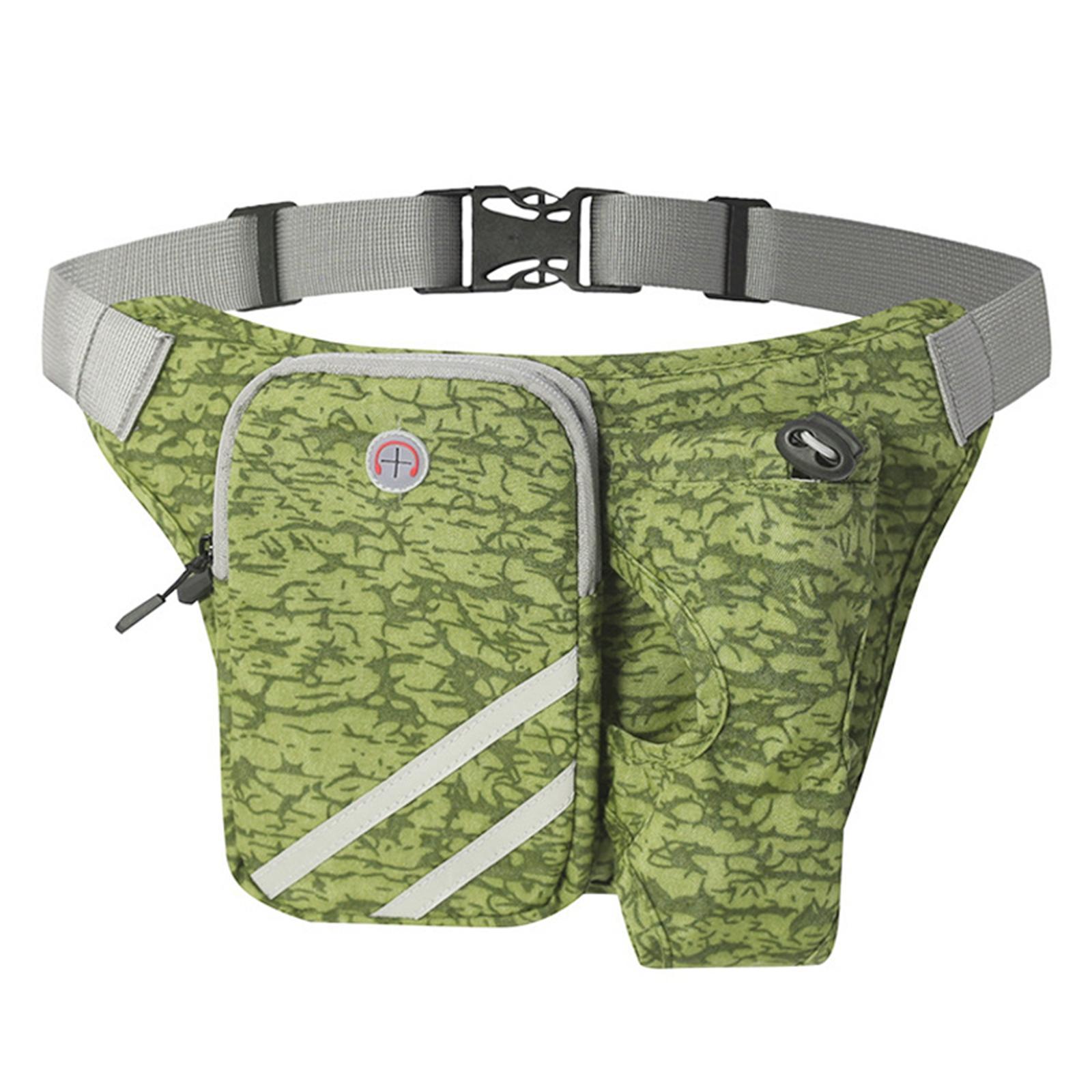 Running Belt Fanny Pack, Adjustable Running Waist Pack Bag with Water Bottle Holder, Unisex Sport Pouch Belt for Fitness Jogging Hiking Travel