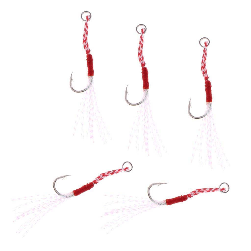 5pcs Carbon Steel Assist Hooks Fishing Hooks Live Baits Hooks 010