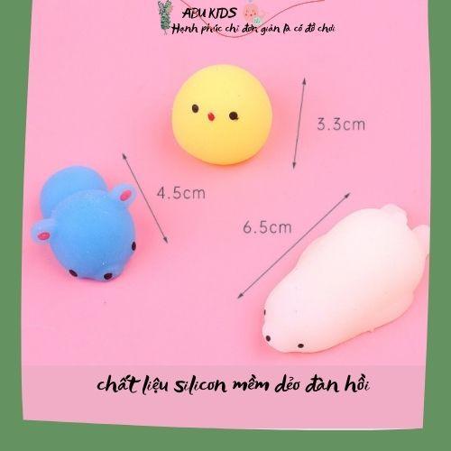 Mochi squishy hình thú 5 con cực dễ thương - Mochi đồ chơi mềm dẻo trang trí và cảm nhận độ dễ thương A378