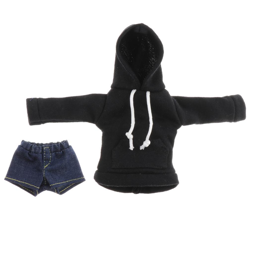2x Doll Pants And Long Sleeve Sweatshirt Doll Outfits for 1/6 Blythe Dolls