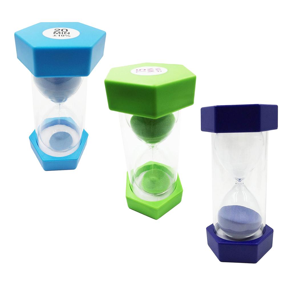 Plastic Sand Timer Hourglass Kitchen Tea Coffee Clock 20 Minutes Sky Blue