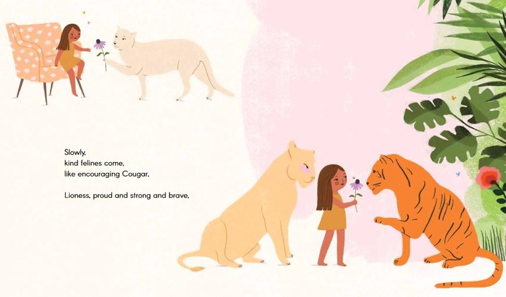 Sách - Kaia's Big Felines by Aura Lewis (UK edition, Hardcover Picture Book)