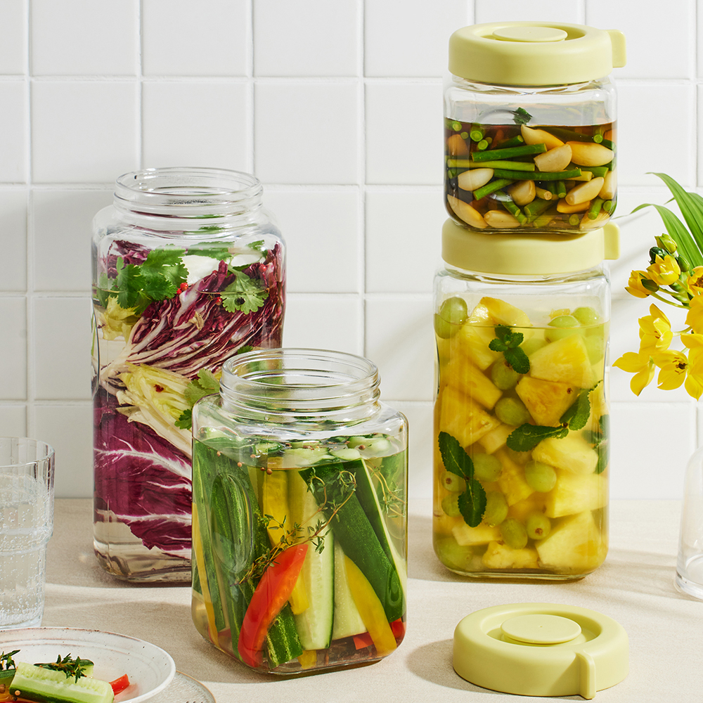 Hũ Đựng Thực Phẩm Bằng Thủy Tinh LocknLock Daily Breathing, Hàng Chính Hãng, Nắp Đậy Kín - JoyMall