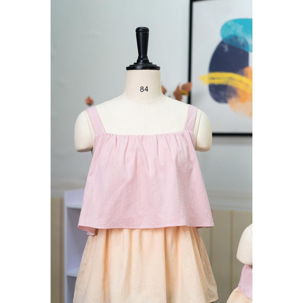 Đầm Tầng 2 Dây Mẹ & Bé Cao Cấp 3 Đậu Đậu-SBD06