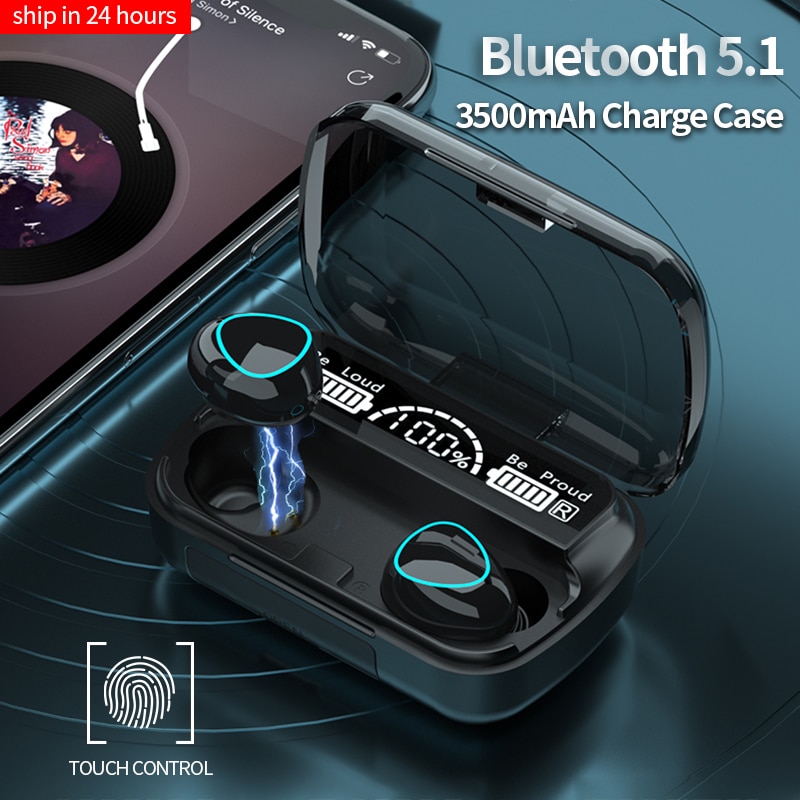 Tai Nghe Không Dây M10 3500mah Kết Nối Bluetooth Không Dây Âm Thanh Nổi Điều Khiển Cảm Ứng Không Thấm Nước Màn Hình LED Hàng Nhập Khẩu Like Tech