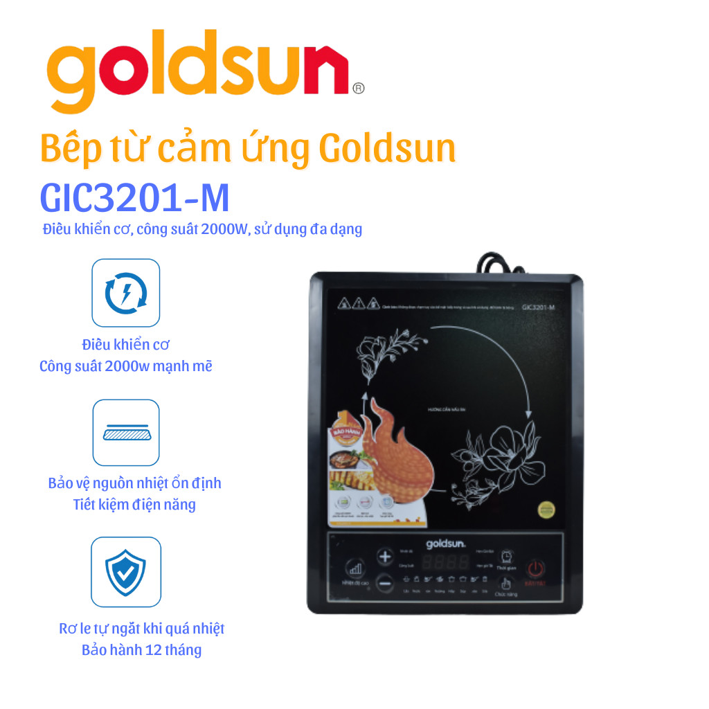 Bếp điện từ Goldsun GIC3201-M Hàng chính hãng