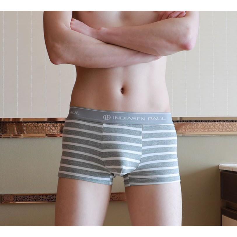 Sịp đùi - quần boxer cotton thoáng khí kẻ ngang K244