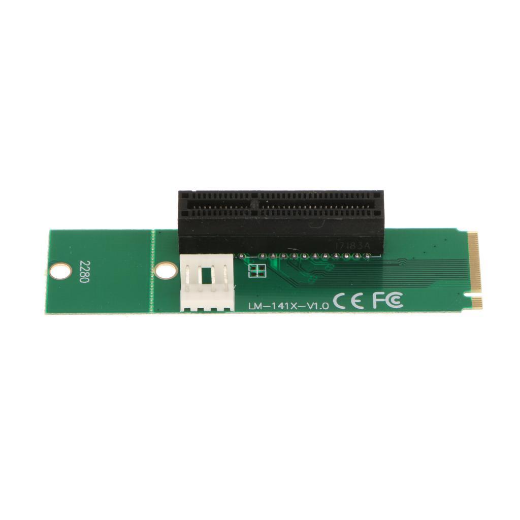 2X M.2 NGFF SSD to PCI-e 1X 4X Adapter with SATA Cable Support M.2 2280 2260