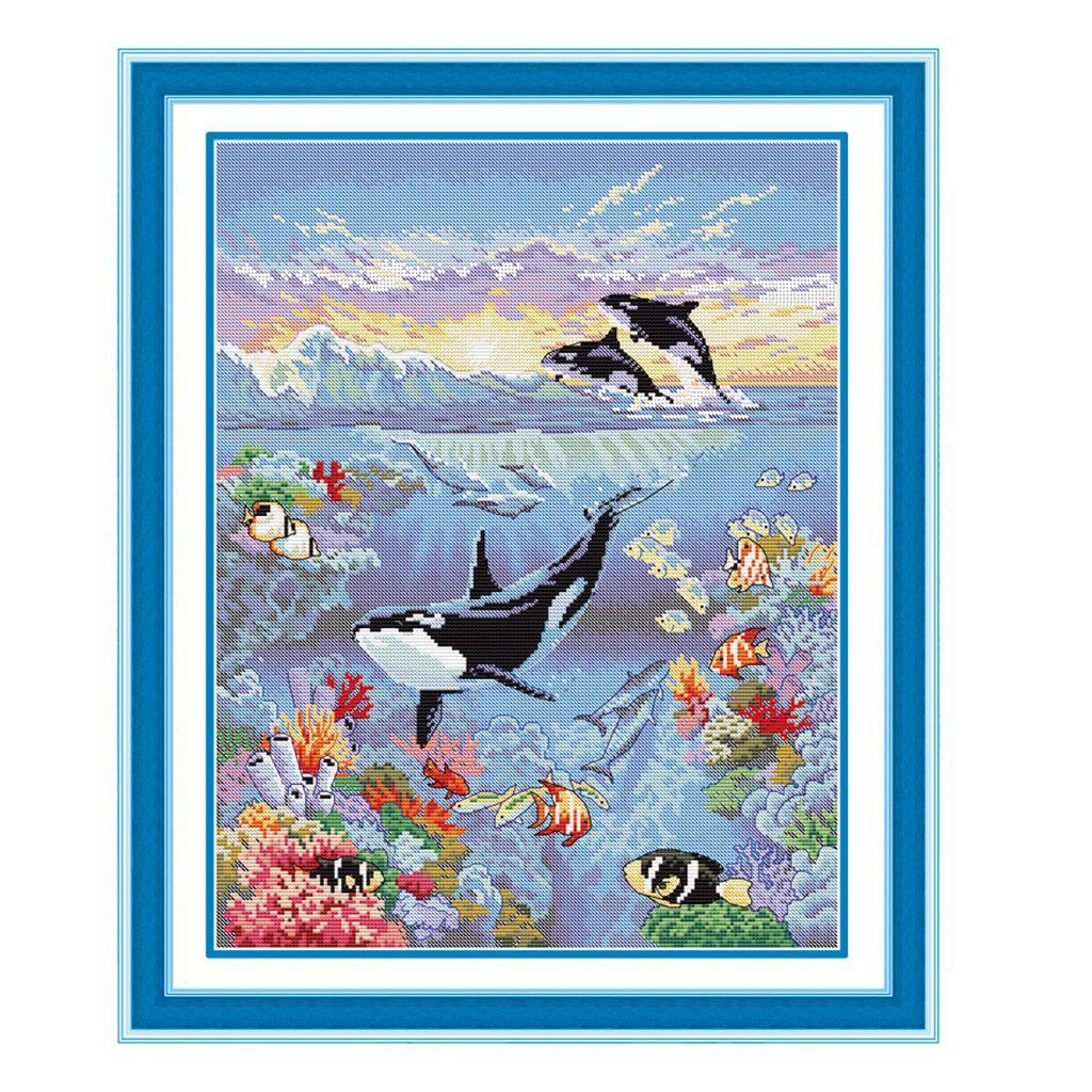 Stamped Cross Stitch Kits For Kids Embroidery 11 Counted
