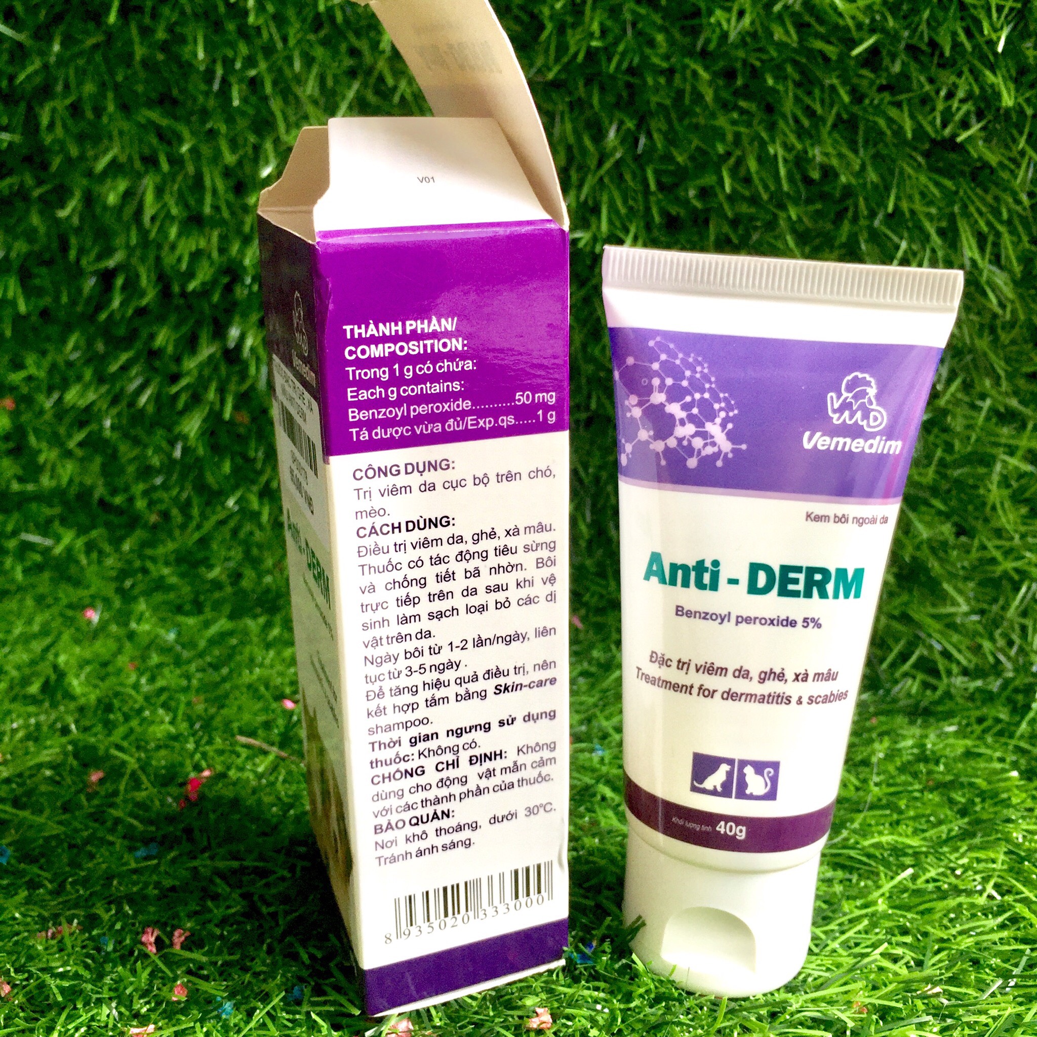 Thuốc Bôi Ngoài Da ANTI DERM Đặc Trị Viêm Da, Ghẻ, Xà Mâu Cho Chó Mèo - Khối Lượng Tịnh 40g - An Toàn Và Hiệu Quả Thuộc Thương Hiệu VEMEDIM – Xudapet – AD01