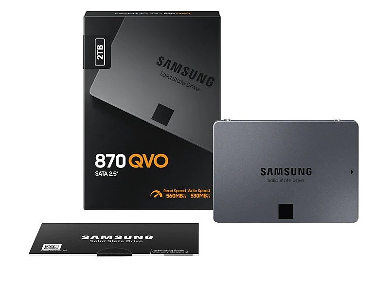 Ổ Cứng SSD Samsung 870 QVO 2TB 2.5 inch SATA3 MZ-77Q2T0BW - Hàng Chính Hãng