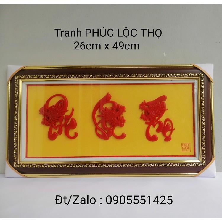 Tranh thư pháp PHÚC LỘC THỌ đầu rồng.Quà tặng mừng tân gia, quà khai trương, quà mừng thọ ông bà cha mẹ.Quà biếu tết