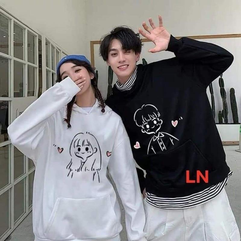 Áo đôi hoodie chàng trai cô gái DA6