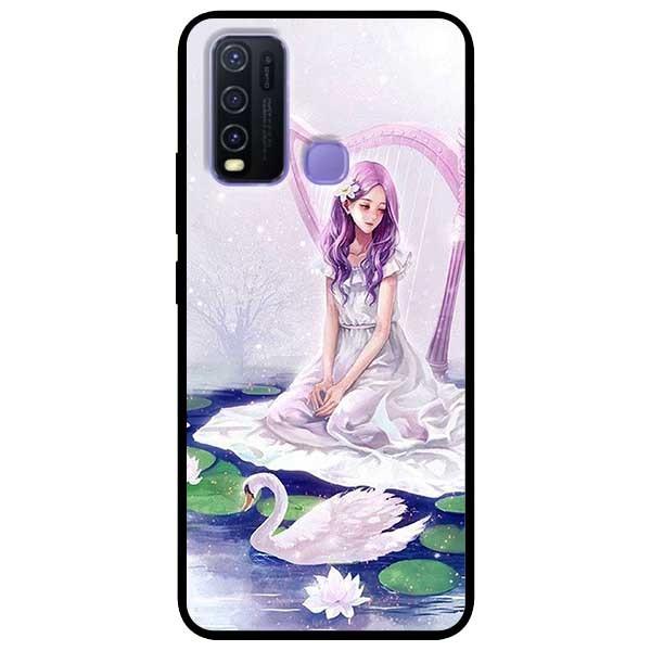 Ốp lưng dành cho Vivo Y30 - Y30i - Y50 mẫu Cô Gái Và Thiên Nga