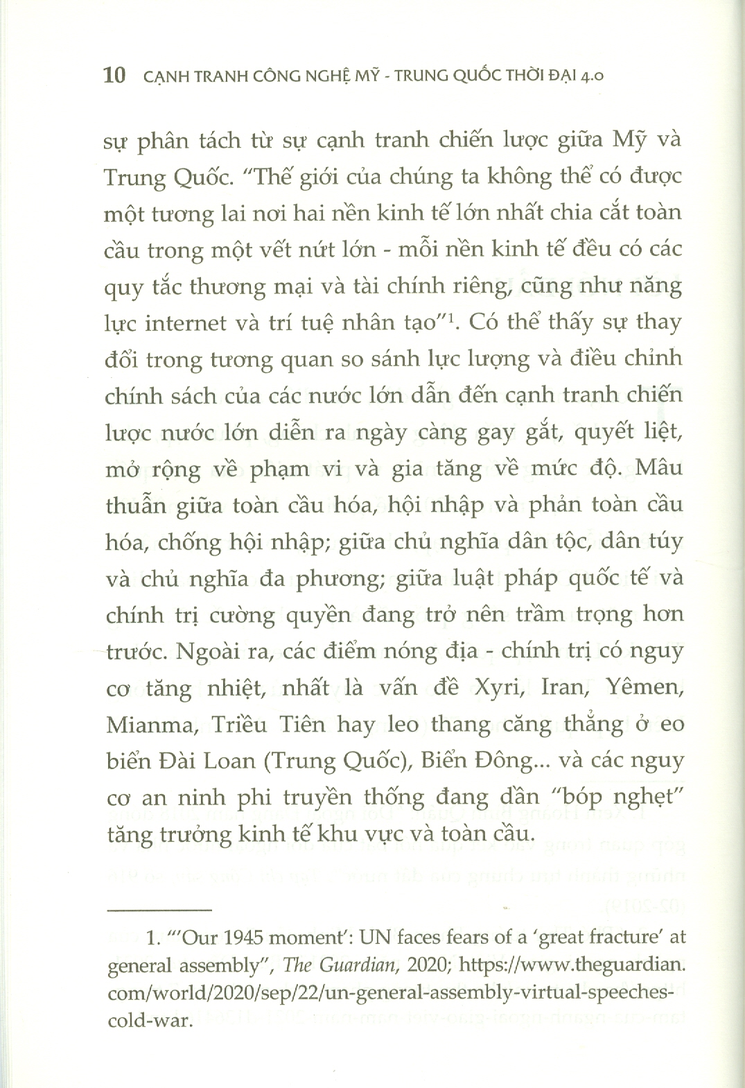 Cạnh Tranh Công Nghệ Mỹ - Trung Quốc Thời Đại 4.0 (Sách chuyên khảo)