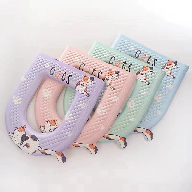 Miếng Lót Bồn Cầu Bằng Xốp Không Thấm Nước Giữ Ấm Siêu Mềm, Dễ Dàng Vệ Sinh