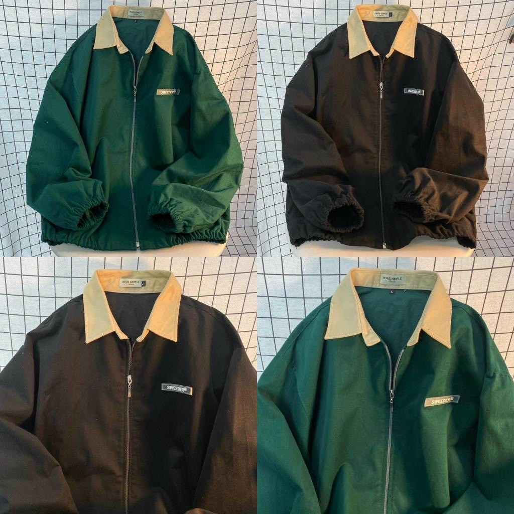 Áo Khoác Jacket Form Rộng BMO Phong Cách Ulzzang, Áo BMA kaki xanh, Áo khoác kaki SWEEDER Nam Nữ Unisex-Jacket Yasu chất kaki mịn, mát khóa zip, Áo Khoác Bomber ZIP YASU TAG SWEEDER Vải Khaki Dày Tay Dài Phong Cách Trẻ Trung Nam Nữ Unisex