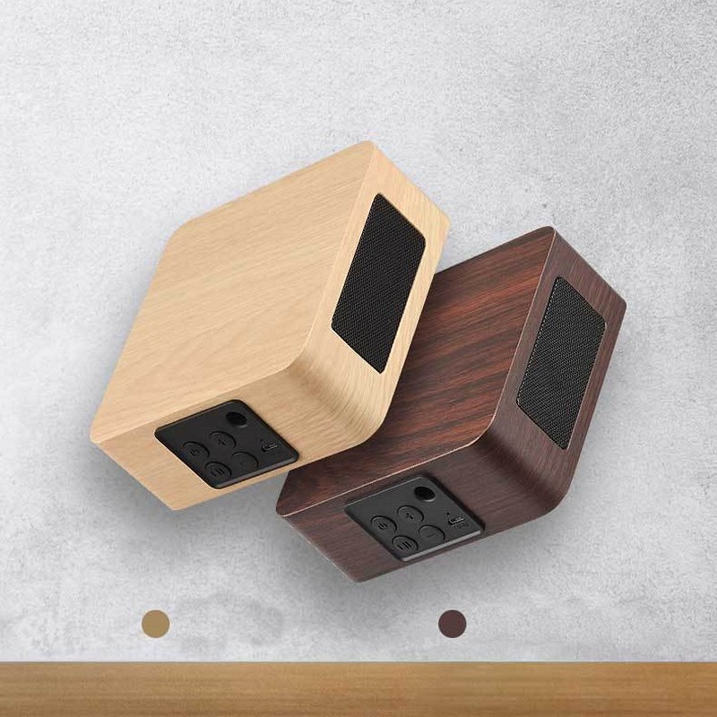 Loa Gỗ Bluetooth Q1A yellow wood - hàng nhập khẩu