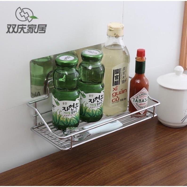 Kệ nhà bếp,kệ nhà tắm inox dính cường lực siêu chắc mã 5002