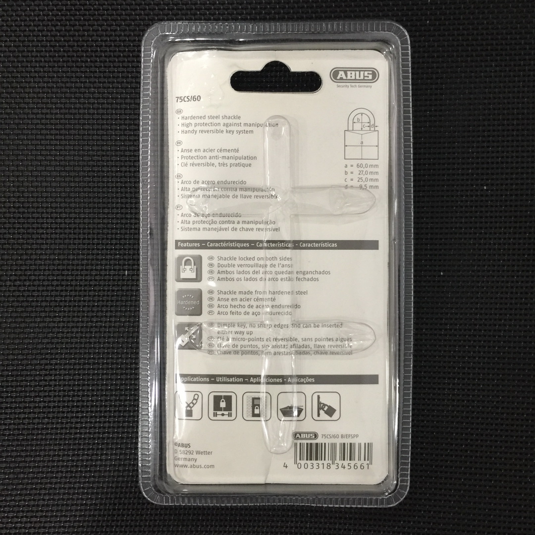 Ổ Khóa Đồng Chống Cắt Chìa Vi Tính EC Abus 75CS/60  - Vàng Đồng