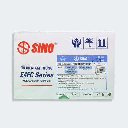 Tủ mặt nhựa bóng 2-4 đường Sino Vanlock E4FC2/4SA