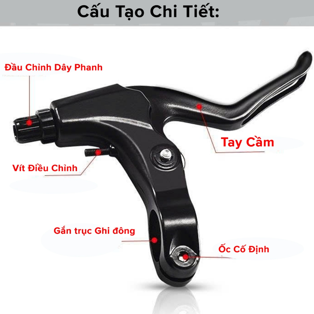 Cặp 2 Chiếc Tay Phanh Xe Đạp Thể Thao Hãng dododios Hợp Kim Nhôm Chắc Chắn, An Toàn
