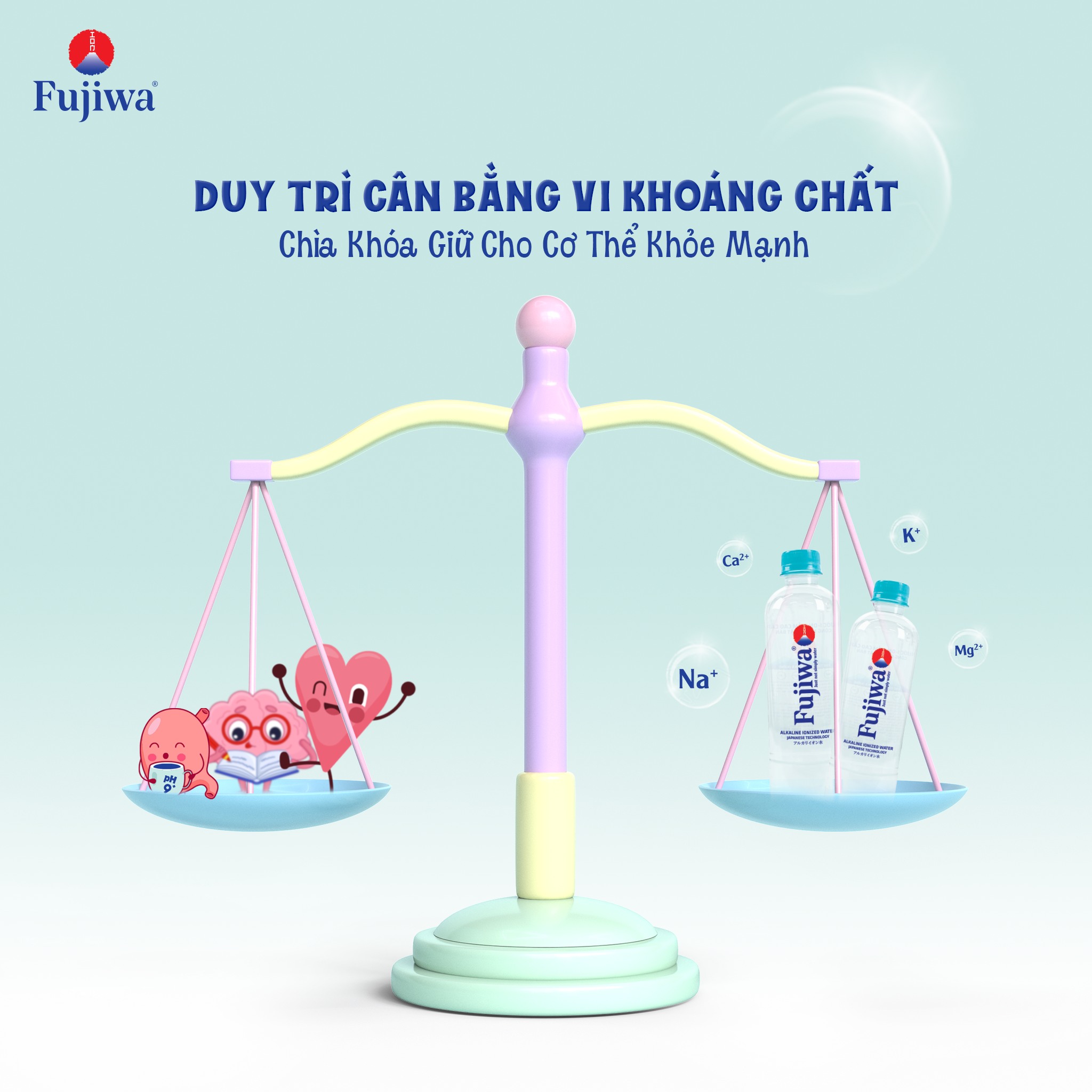 Thùng 24 Chai Nước Uống Ion Kiềm Cao Cấp Đóng Chai Fujiwa 450ml - Nước uống Detox với Công Nghệ Điện Phân Ion Kiềm