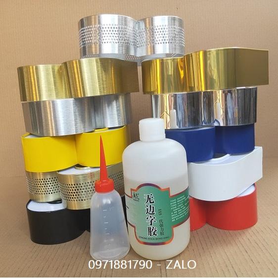 Nhôm uốn chân chữ mầu đồng xước 1 gờ