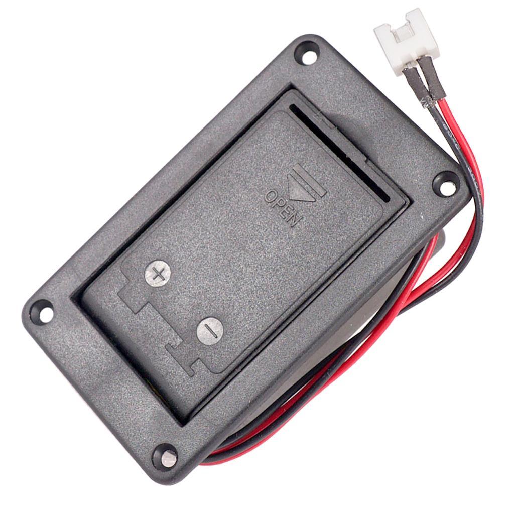 2X  EQ Equalizer Active Pickup Battery Box Case 2 Pin Plug Socket for