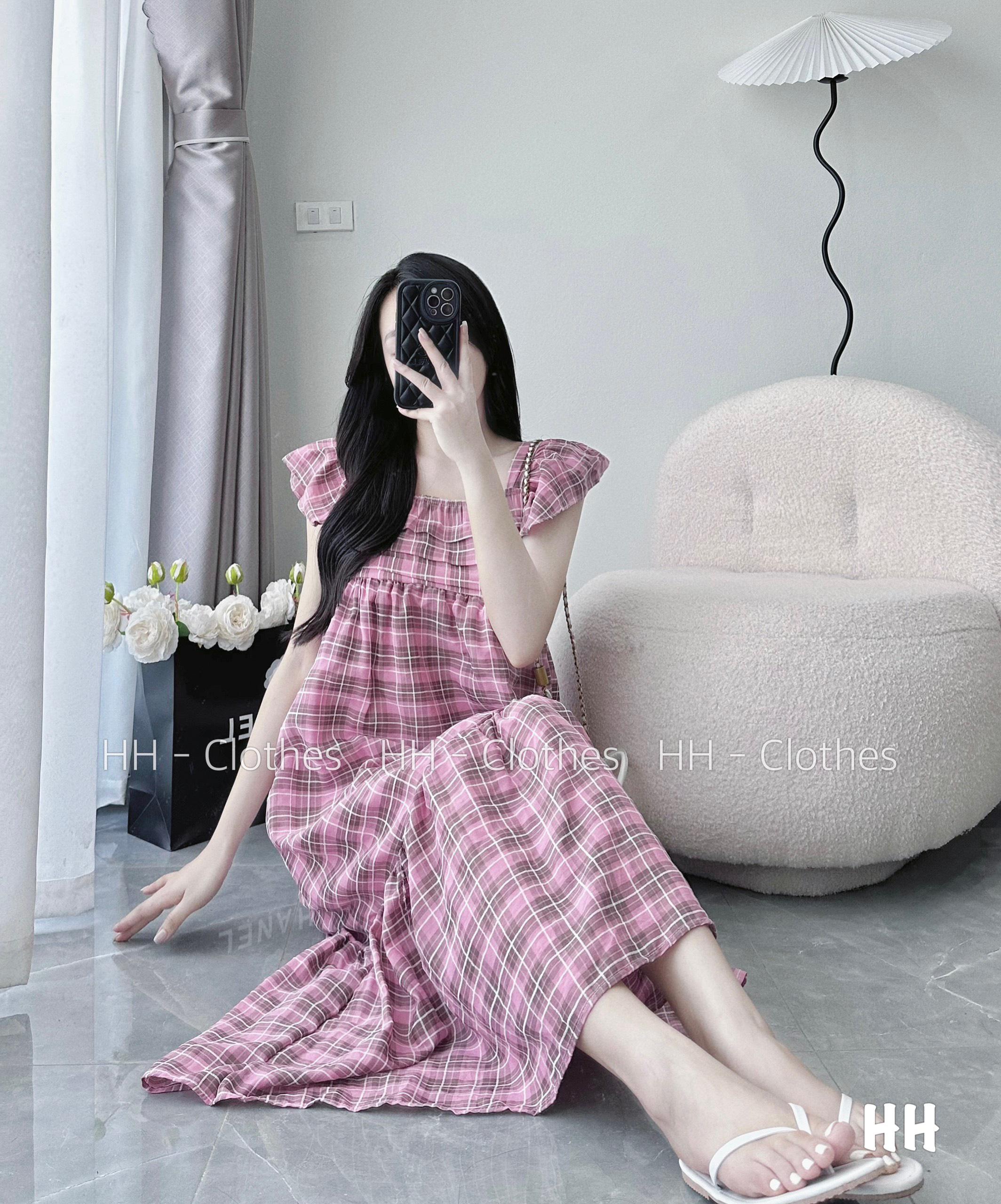 VÁY ĐI CHƠI, VÁY BABYDOLL, VÁY KẺ TAY CÁNH TIÊN CỰC KUTE