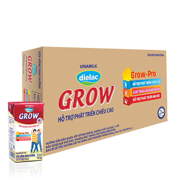 Thùng 48 Hộp Sữa Bột Pha Sẵn Vinamilk Dielac Grow 110ml