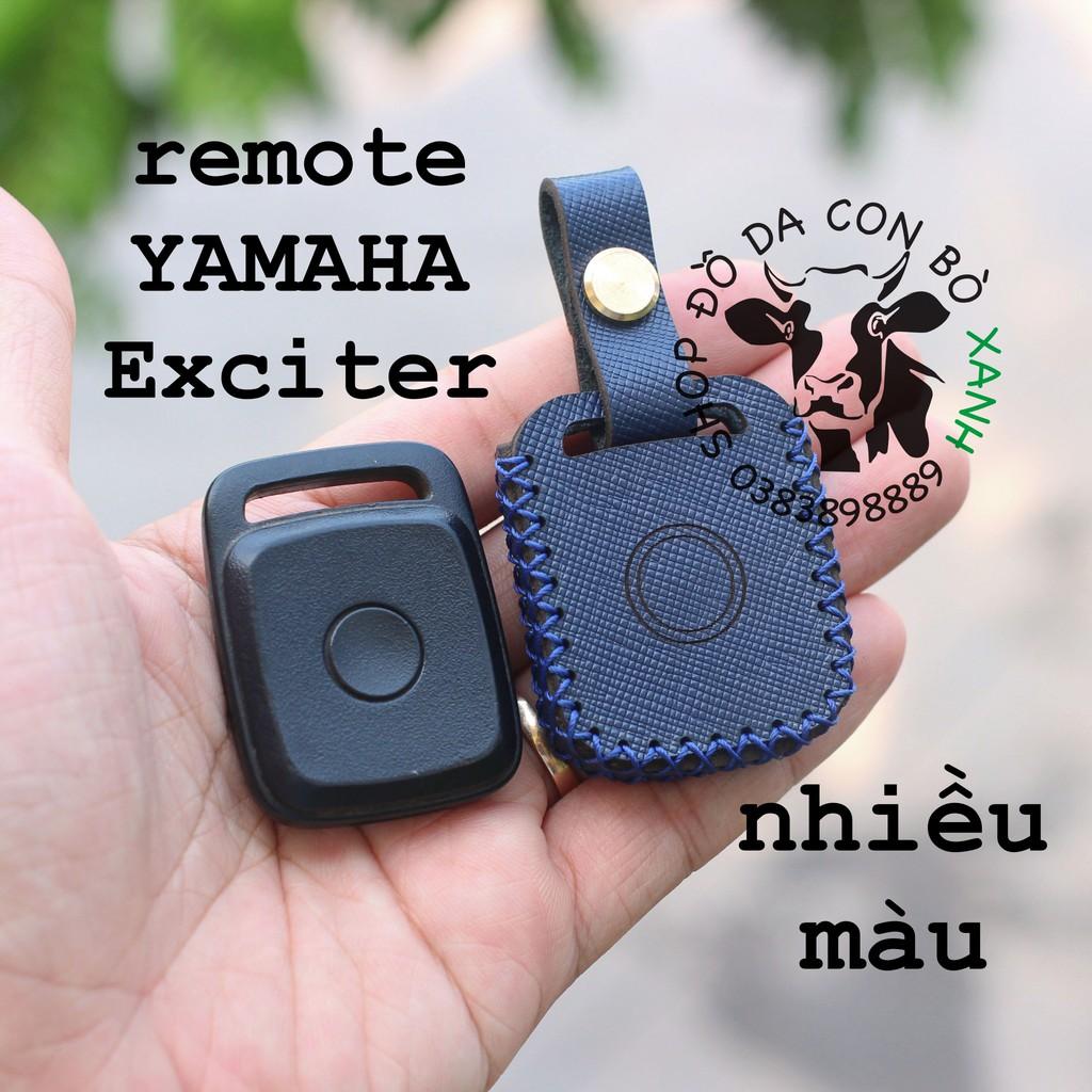 Bao da dành cho Chìa Khóa remote tìm xe Yamaha Exciter handmade da thật