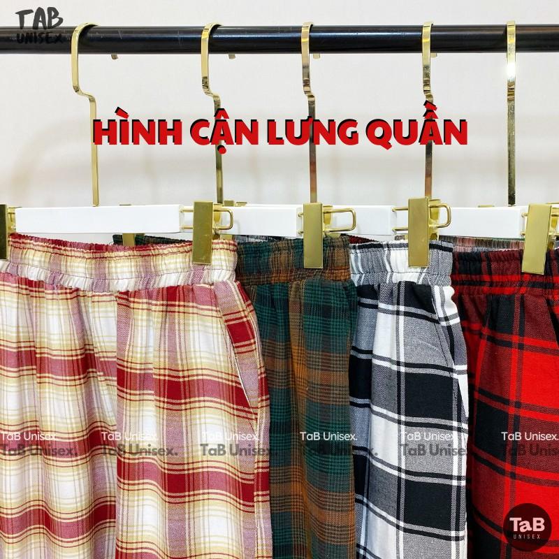 Quần Caro dây rút ống rộng (9 mẫu