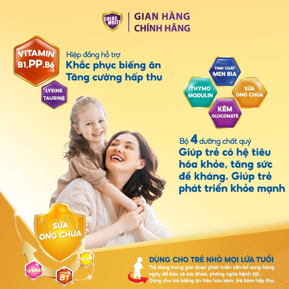 Siro Colosmulti MumMum hỗ trợ giúp trẻ ăn ngoan, tăng cường hấp thu hộp 20 ống x 10ml