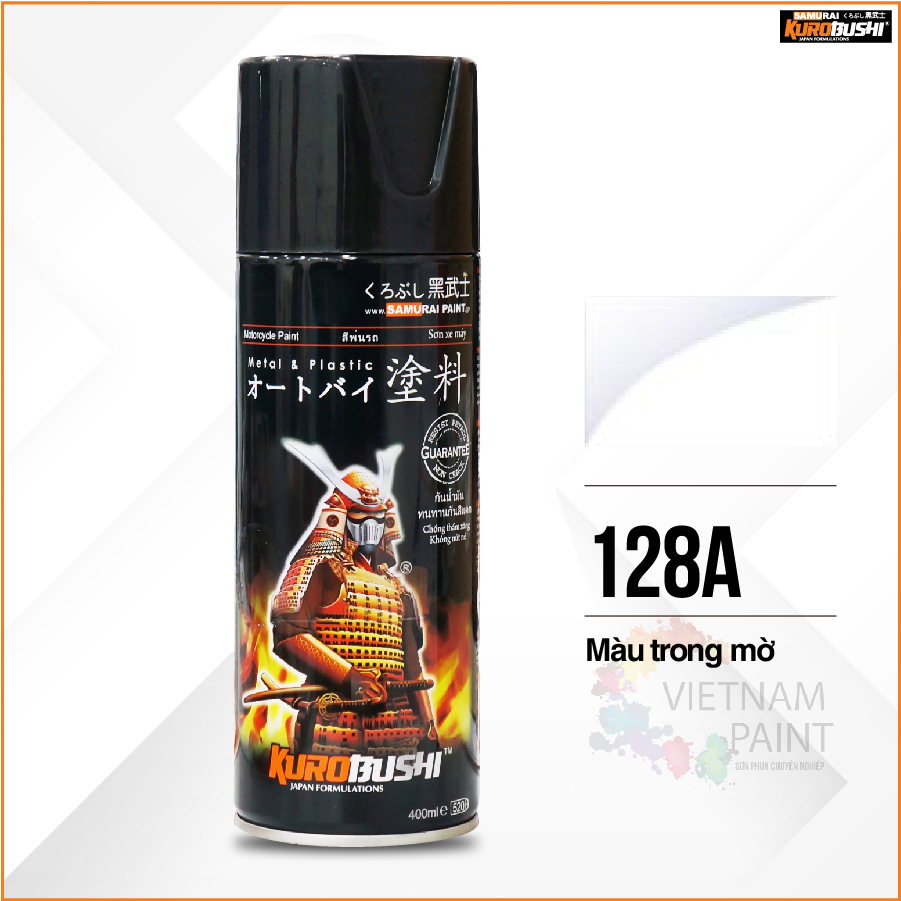 Sơn xịt Samurai Kurobushi - PHỦ MỜ 128A (400ml)