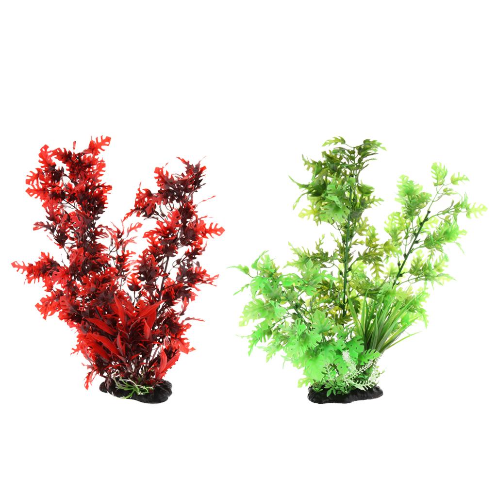 Large Aquarium Landscape Ornament Plastic 18-inch Tall Tree Fish Tank Decoration