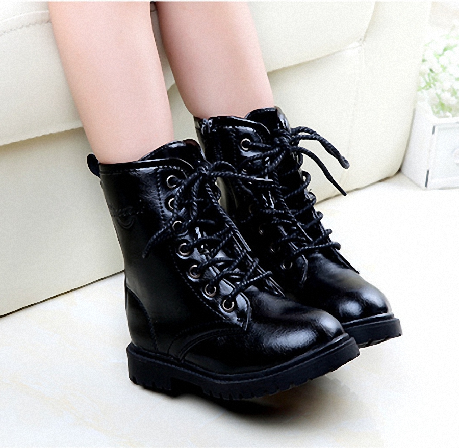 Bốt combat/Boots cổ ngắn cho bé gái, phong cách Hàn Quốc, BA238