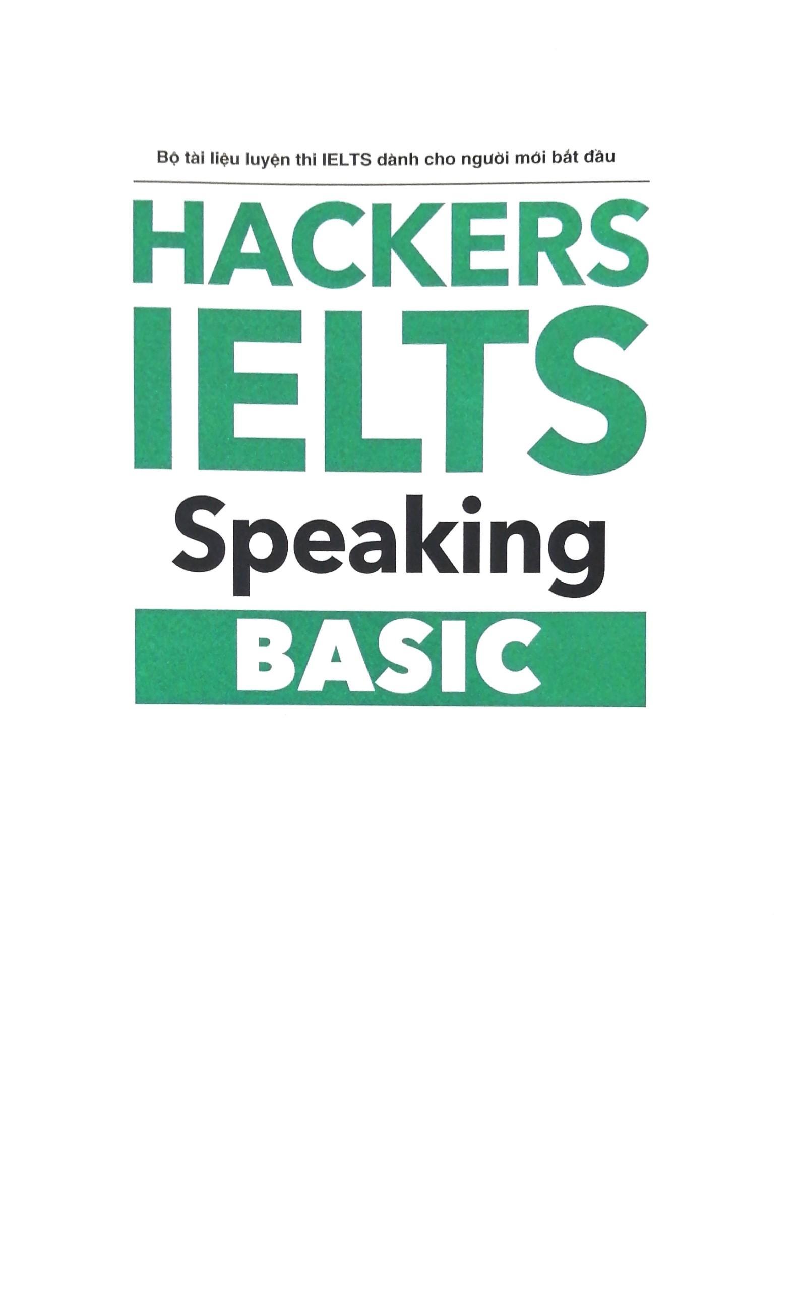 Sách Hackers IELTS Basic- Speaking - ảnh 4