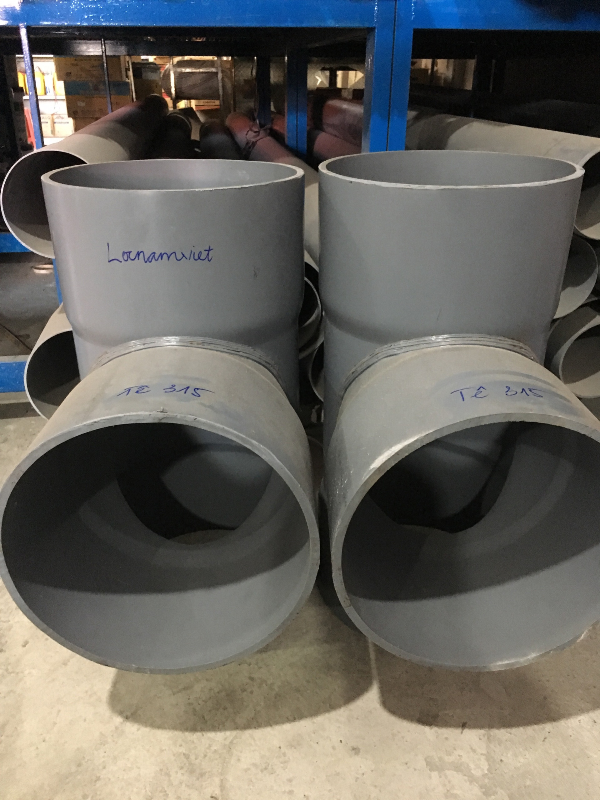Tê 315 nhựa PVC, phụ kiện gia công